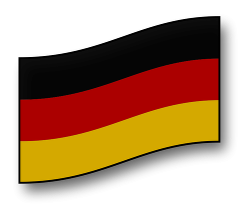 जर्मन झंडा ड्राइंग वेक्टर