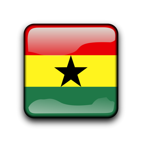 Tlačítko příznak země Ghana