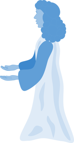 Hayalet kadın mavi