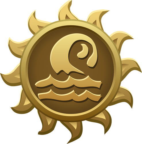 ClipArt vettoriali di emblema del sole a forma di grendaline