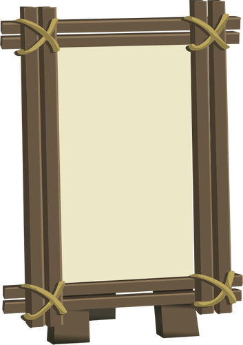 矢量图形的木框架的镜子