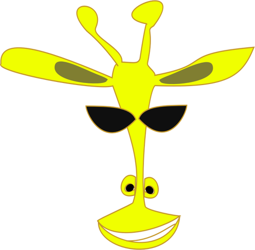 Clipart vectorial de sonrisa jirafa