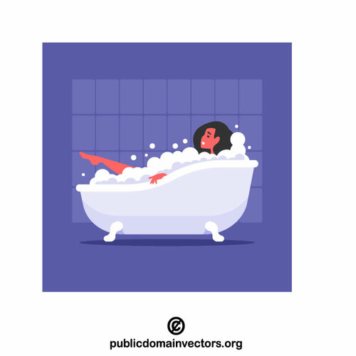Dívka se koupe