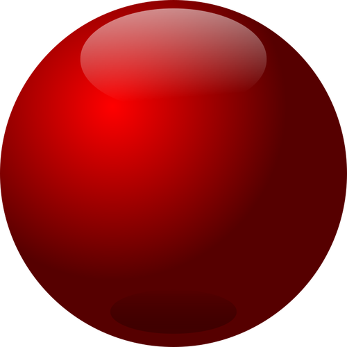 Красный стеклянный шар