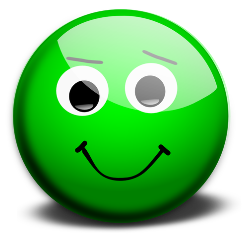 Зеленый счастливое лицо векторной графики