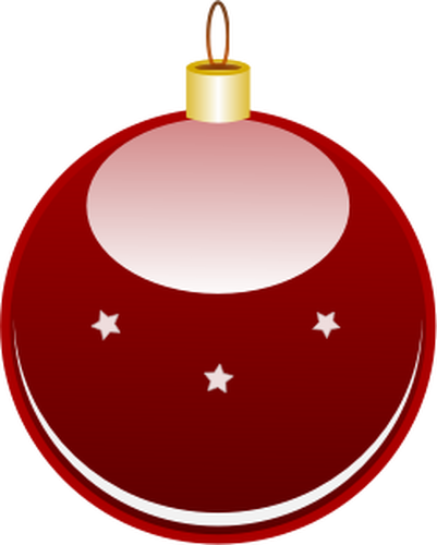 Błyszczący czerwony Christmas ornament wektor clipart
