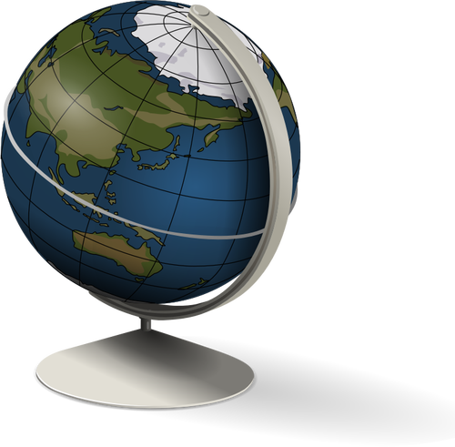 Desk globe -vektorigrafiikka