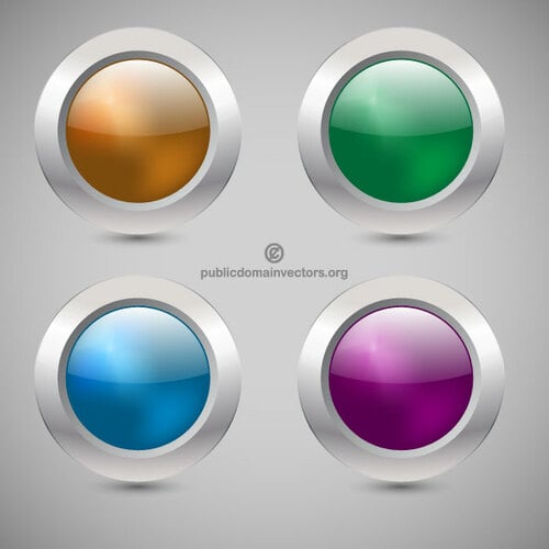 Glossy vector buttons
