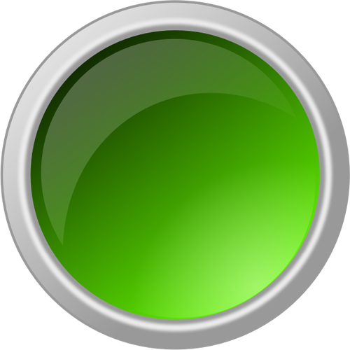 Глянцевый зеленую кнопку Векторная иллюстрация