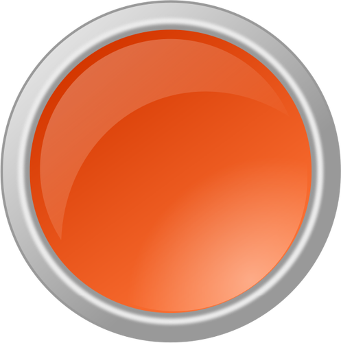 Red button in gray frame vector illustration