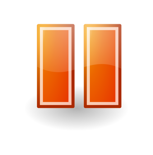 Butonul de pauză pauză portocaliu