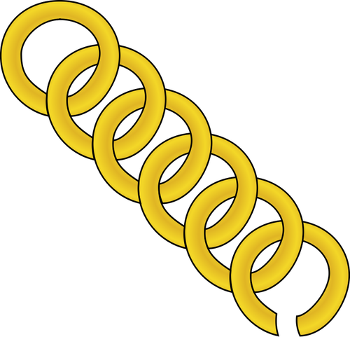 Grafica vettoriale di catena dorata