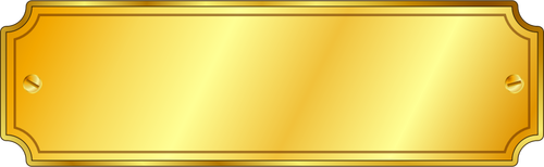 Vector image of shiny gold plaquette