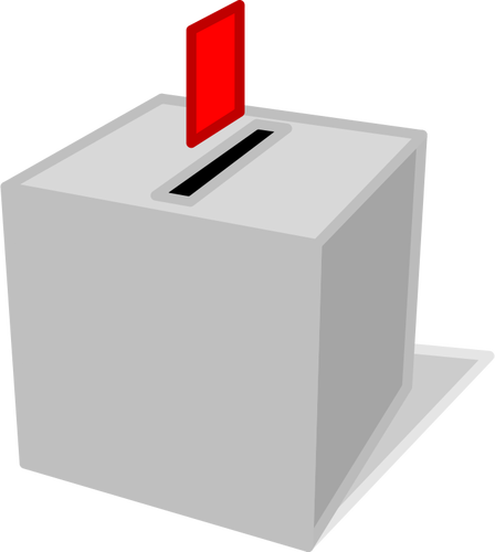 Hlasovací políčko s hlasovací lístek papíru Vektor Klipart