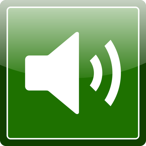 Vector de la imagen icono audio verde