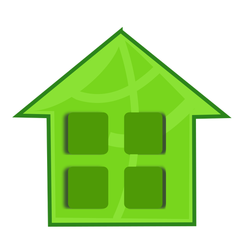 Image clipart vectoriel vert maison