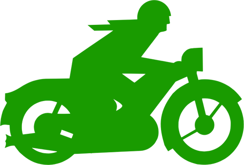 Векторная графика Зеленый motorbiker