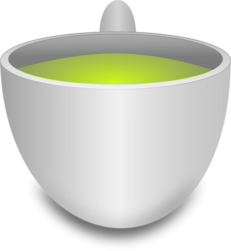 Grönt te potten vektorritning