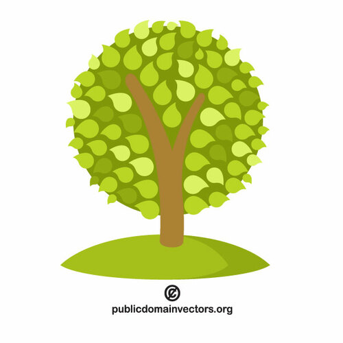 Zelený strom vektorové ikony