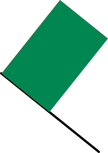 Vektor ClipArt i grön flagg