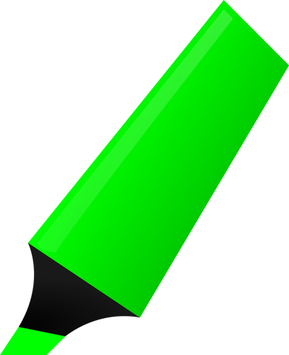 Vector tekening van groene markeerstift