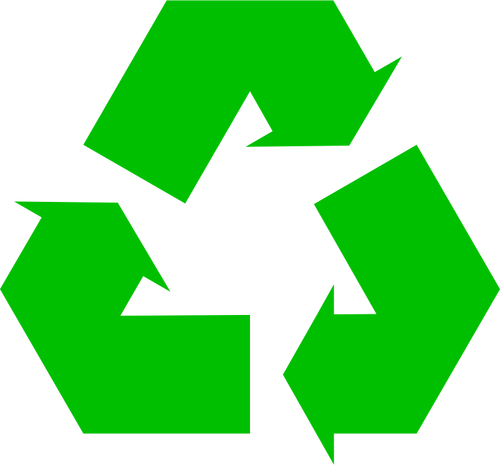 Grønne miljøvennlige ikonet illustrasjon