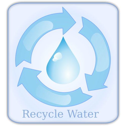 回收水标志矢量图像