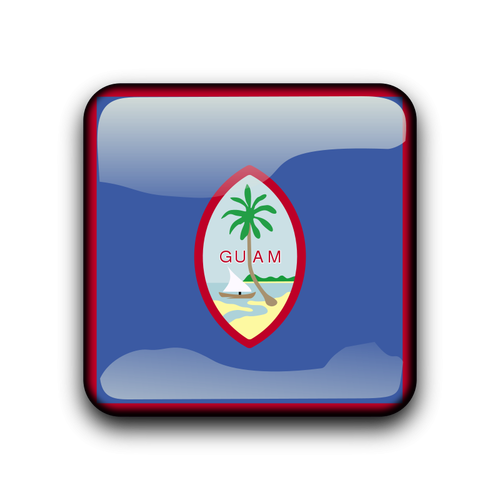 Botão de vetor de bandeira de Guam