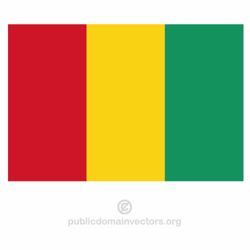 Vector flag of Guinea