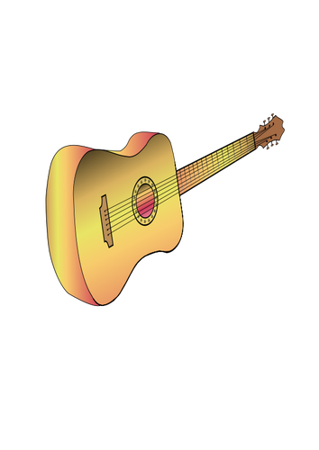 Акустическая гитара векторная графика