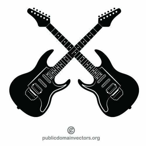 Electric guitars vector clip art