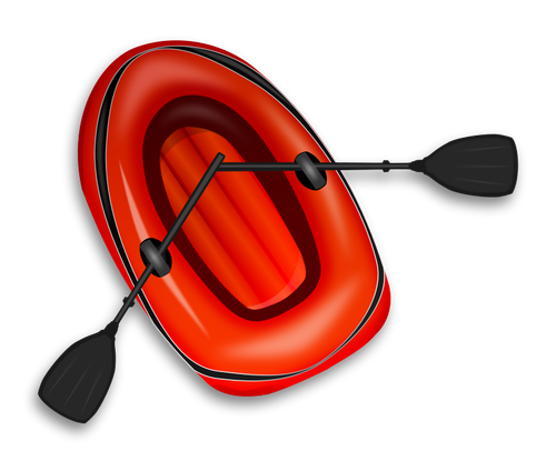 Image vectorielle de caoutchouc bateau