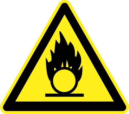 可燃性の危険の警告サイン ベクトル画像