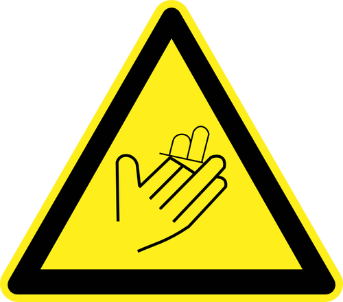 Corte / imagem de vetor de sinal de aviso perigo de sever