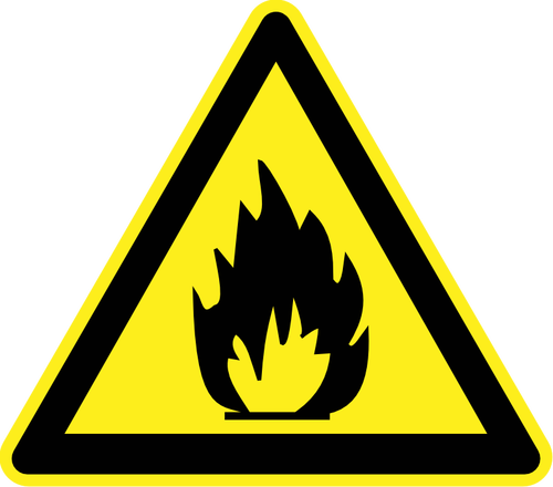 Brandgevaar waarschuwingsbord vector afbeelding