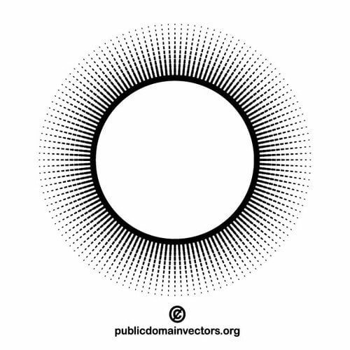 Vzorek polotónů bílý kruh