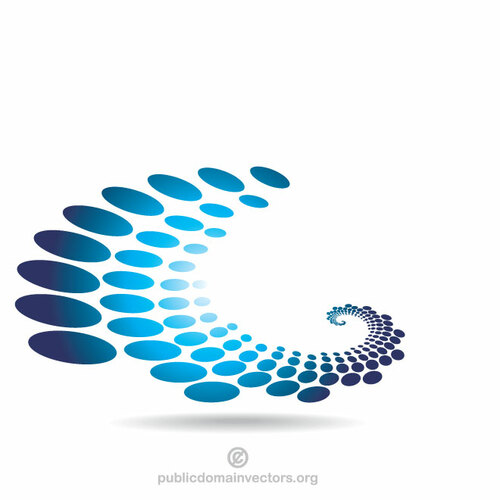 Modré kruhy s polotónovým tvarem