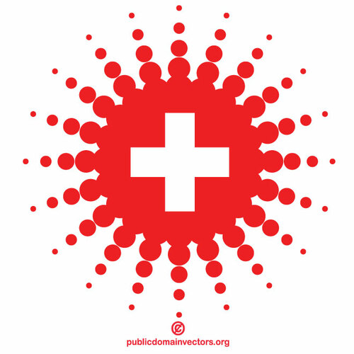 Bandera de Suiza efecto semitono