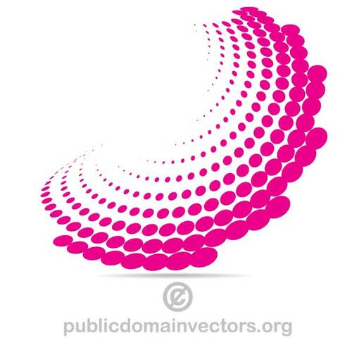 Pink halftone pattern vector