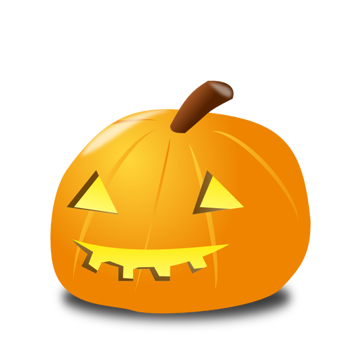 Halloween pompoen met lichte vector tekening