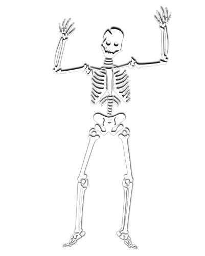 Image clipart vectoriel du squelette effrayant