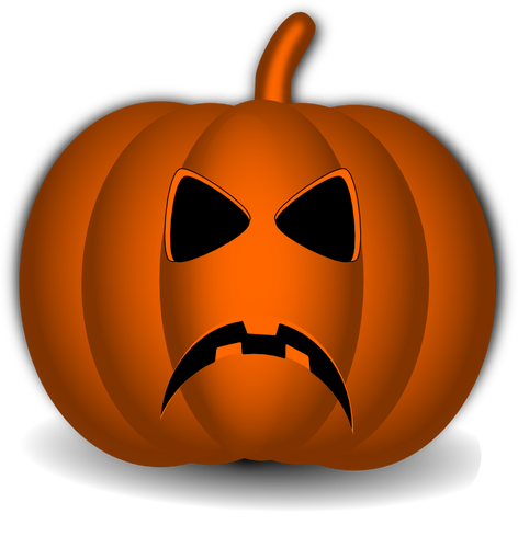 Ilustração de vector abóbora de Halloween com raiva
