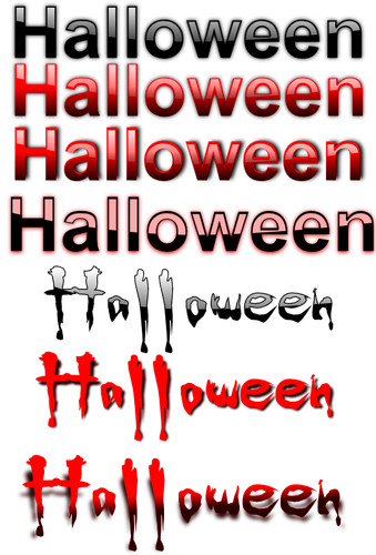 Halloween typografie výběr vektorový obrázek