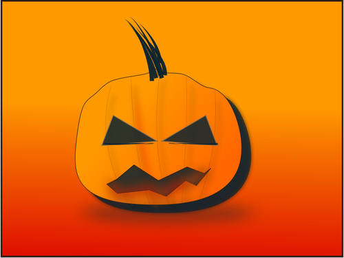 Zucca di Halloween su grafica vettoriale sfondo arancione