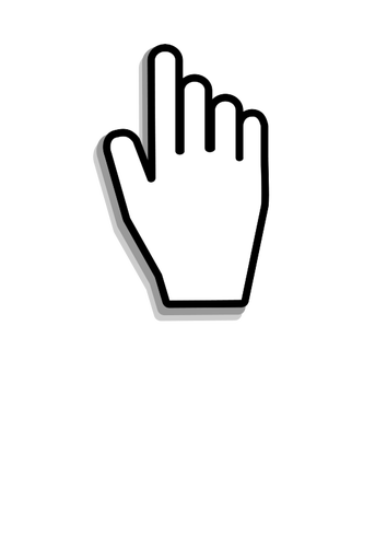 Illustration de vecteur pour le curseur main