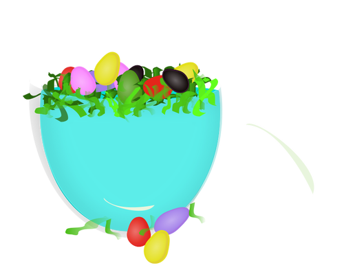 Vector image of bowl of eggs