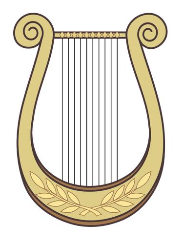 Harppu koristevektori clipart-kuvalla