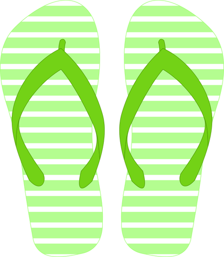 Flipflops with stripe pattern vector drawing