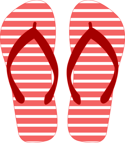 Flipflops with stripe pattern vector image