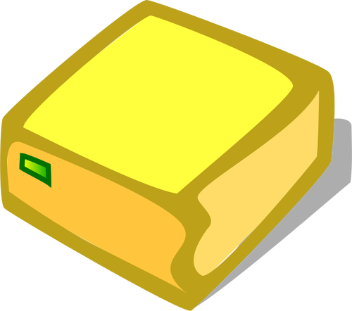 Vektor-Bild von orange Festplatte Symbol